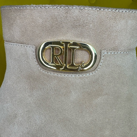 Ralph Lauren Wynne Bootie Women's Size 7.5 Brown/Suede Leather High Toe Slip On - Picture 4 of 12
